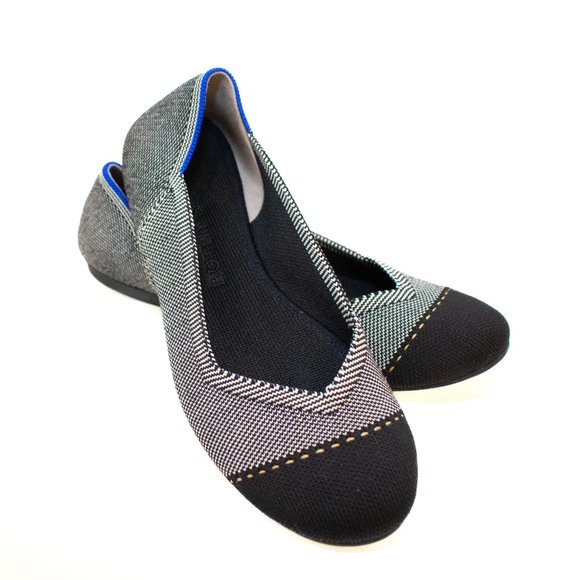 ROTHY's Grey Mist Cap Toe Flats Women's 7 - Picture 4 of 8